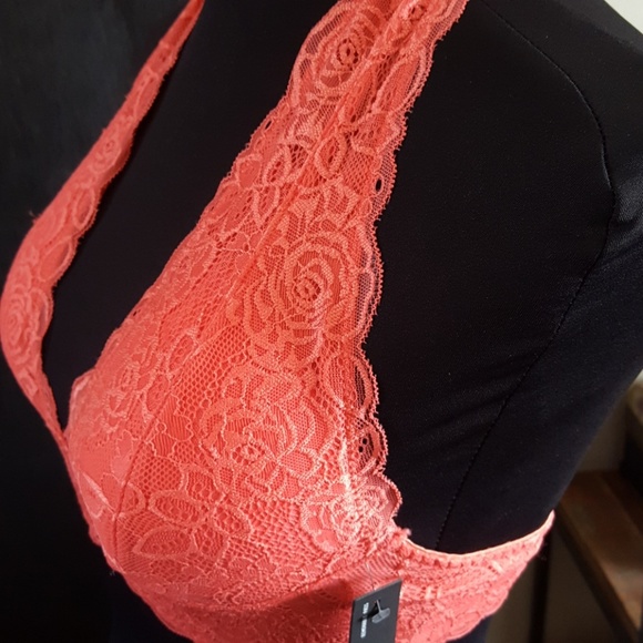 ⬇Free Press Lingerie coral spice bralette NWT sz M - Picture 3 of 4